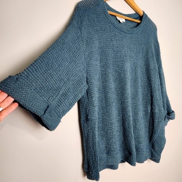 Umgee Open Knit Oversized Sweater Pullover - Picture 3 of 10
